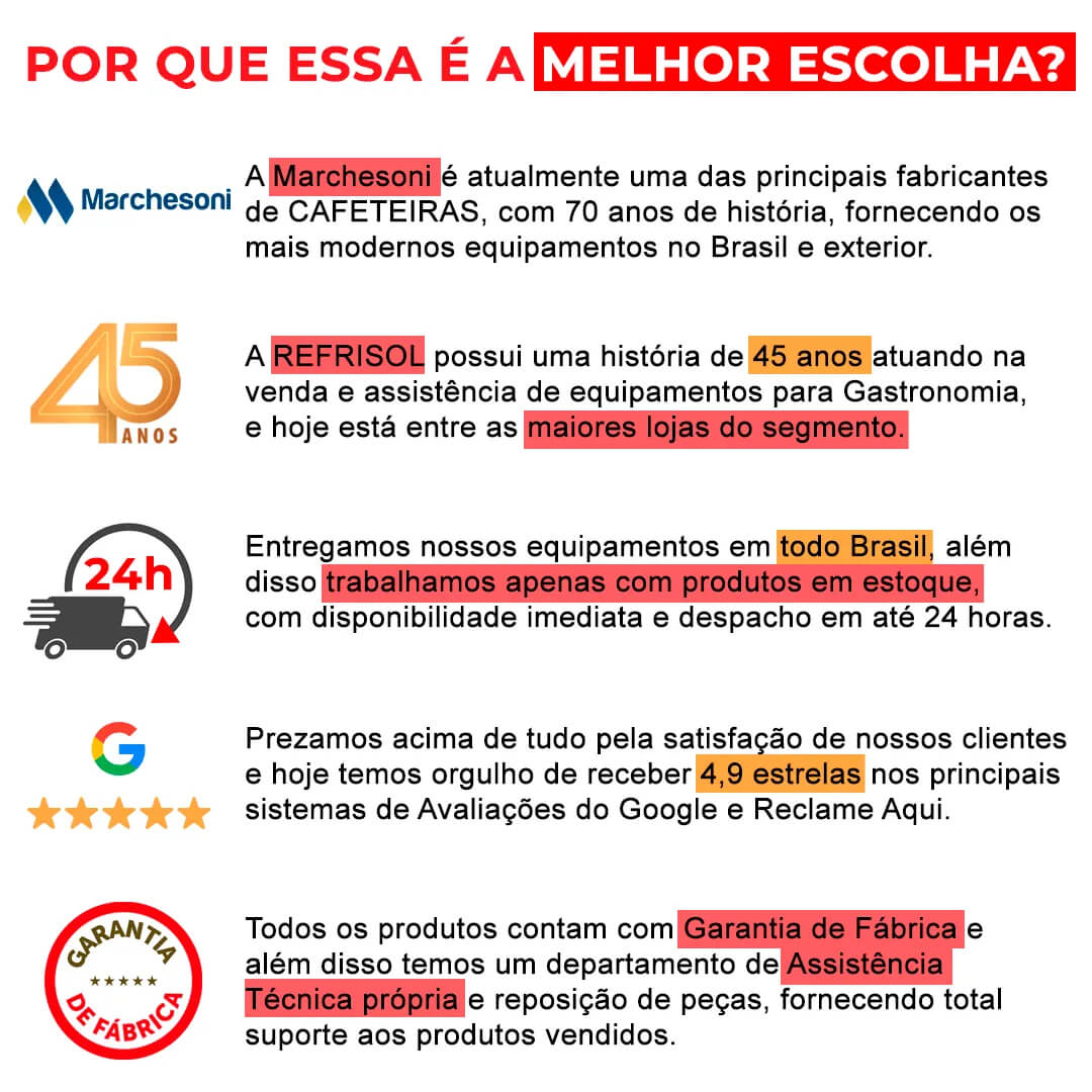Cafeteira Elétrica Automática 15 Litros 110v Marchesoni