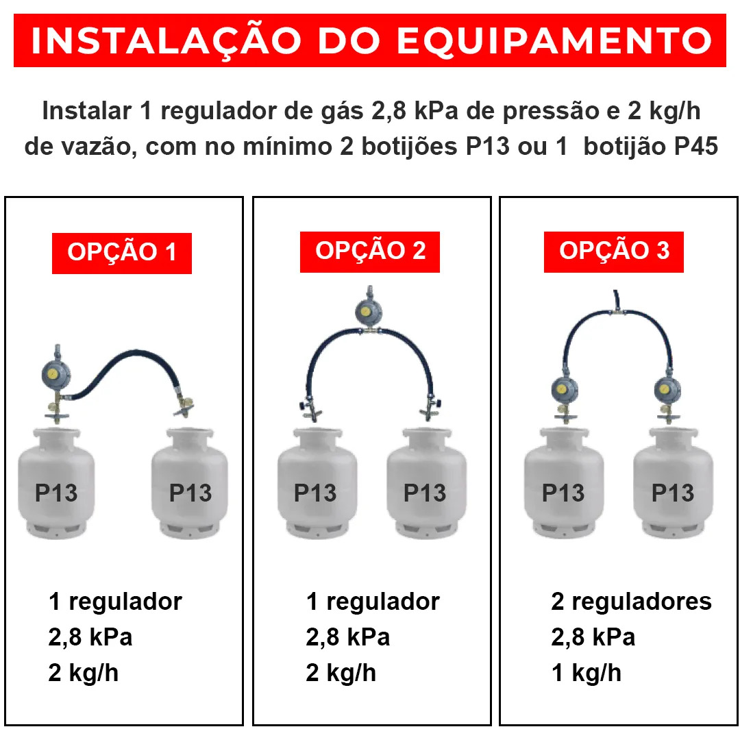 Fogão Industrial 6 Bocas 3 Simples 3 Duplas Baixa Pressão Metal Brey