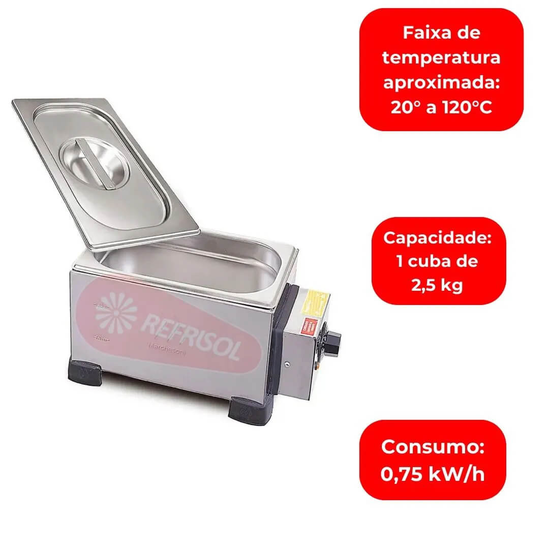 Derretedeira Profissional 1 Cuba 2,5 kg 220v Marchesoni
