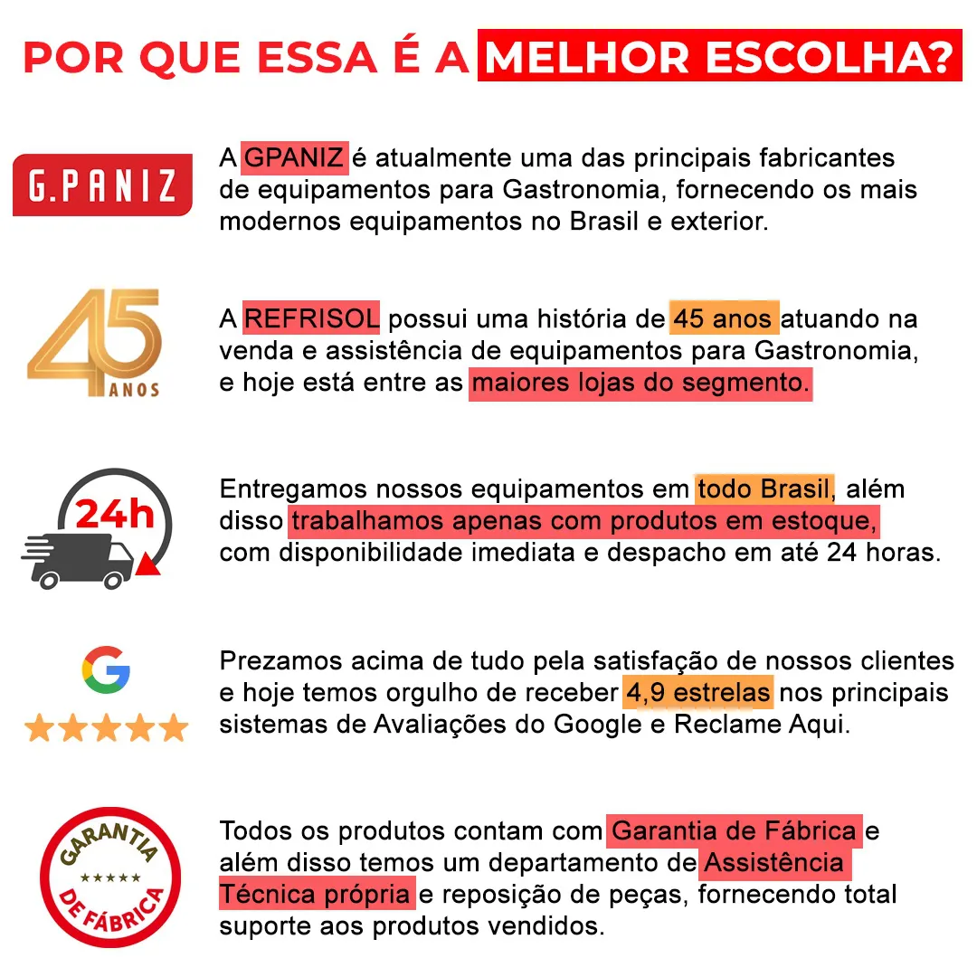 Extrusora de Massas Bancada EM-10 Inox Bivolt G Paniz
