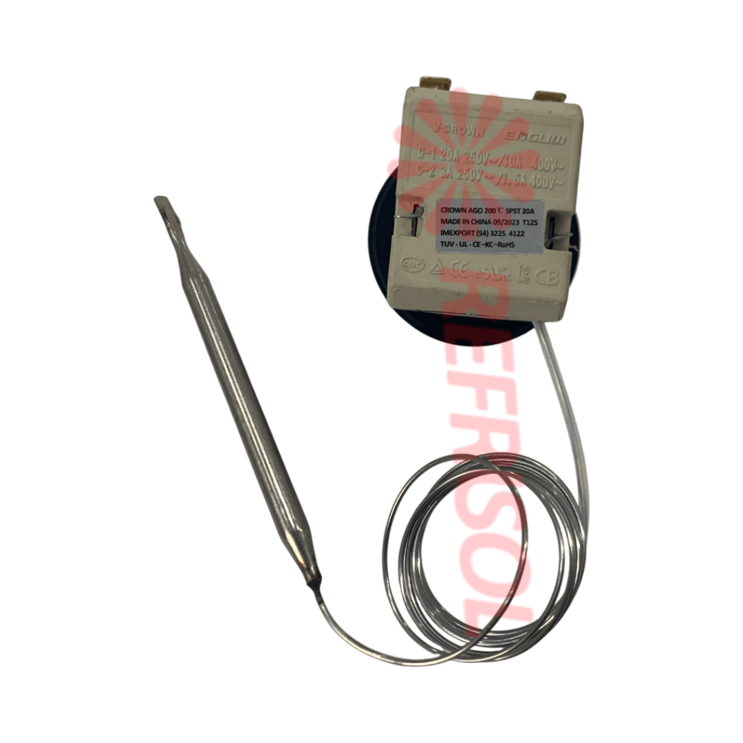 Termostato de Controle Crown Capilar 50 a 200 °C
