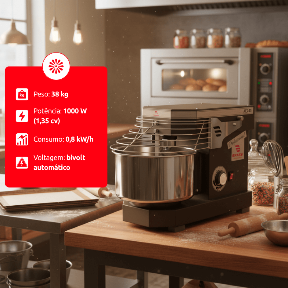 Amassadeira Espiral 05 kg AES-05 | Refrisol